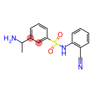 3-(1-aminoethyl)-N-(2-cyanophenyl)benzene-1-sulfonamide