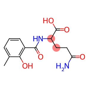 5-amino-2-[(2-hydroxy-3-methylbenzoyl)amino]-5-oxopentanoic acid