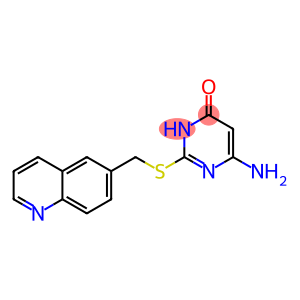 6-amino-2-[(quinolin-6-ylmethyl)sulfanyl]-3,4-dihydropyrimidin-4-one