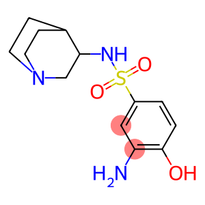 3-amino-N-{1-azabicyclo[2.2.2]octan-3-yl}-4-hydroxybenzene-1-sulfonamide