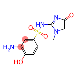 3-amino-4-hydroxy-N-(1-methyl-4-oxo-4,5-dihydro-1H-imidazol-2-yl)benzene-1-sulfonamide