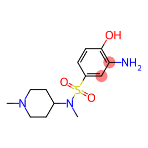 3-amino-4-hydroxy-N-methyl-N-(1-methylpiperidin-4-yl)benzene-1-sulfonamide