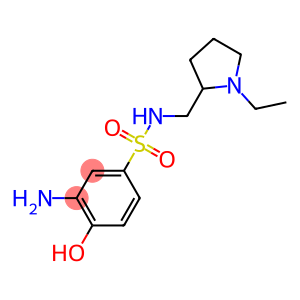 3-amino-N-[(1-ethylpyrrolidin-2-yl)methyl]-4-hydroxybenzene-1-sulfonamide