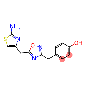 4-({5-[(2-amino-1,3-thiazol-4-yl)methyl]-1,2,4-oxadiazol-3-yl}methyl)phenol