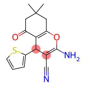 2-amino-7,7-dimethyl-5-oxo-4-(2-thienyl)-5,6,7,8-tetrahydro-4H-chromene-3-carbonitrile