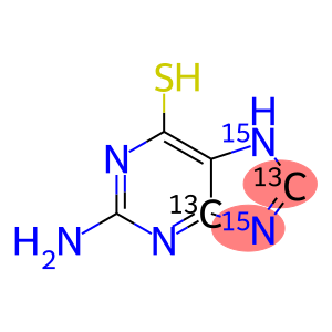 2-Amino-6-mercaptopurine-13C2,15N2