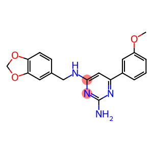 2-Amino-4-(3,4-(methylenedioxy)benzylamino)-6-(3-methoxyphenyl)pyrimidine