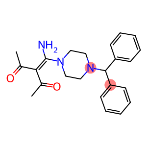 3-(AMINO(4-BENZHYDRYLPIPERAZIN-1-YL)METHYLENE)PENTANE-2,4-DIONE