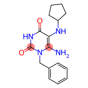 6-AMINO-1-BENZYL-5-CYCLOPENTYLAMINO-1H-PYRIMIDINE-2,4-DIONE