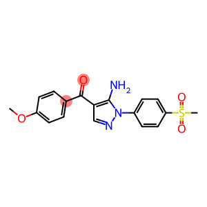 (5-AMINO-1-(4-(METHYLSULFONYL)PHENYL)-1H-PYRAZOL-4-YL)(4-METHOXYPHENYL)METHANONE