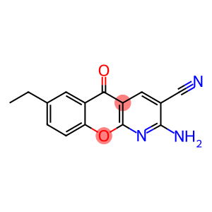 2-AMINO-7-ETHYL-5-OXO-5H-(1) BENZOPYRANO-(2,3-B)-PYRIDINE-3-CARBONITRILE