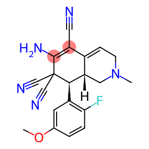 6-amino-8-(2-fluoro-5-methoxyphenyl)-2-methyl-2,3,8,8a-tetrahydro-5,7,7(1H)-isoquinolinetricarbonitrile