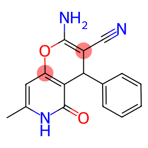 2-amino-7-methyl-5-oxo-4-phenyl-5,6-dihydro-4H-pyrano[3,2-c]pyridine-3-carbonitrile