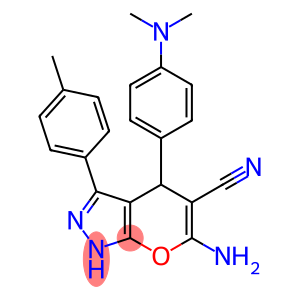 6-amino-4-[4-(dimethylamino)phenyl]-3-(4-methylphenyl)-1,4-dihydropyrano[2,3-c]pyrazole-5-carbonitrile