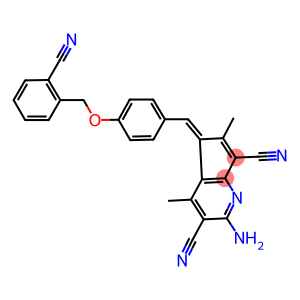 2-amino-5-{4-[(2-cyanobenzyl)oxy]benzylidene}-4,6-dimethyl-5H-cyclopenta[b]pyridine-3,7-dicarbonitrile