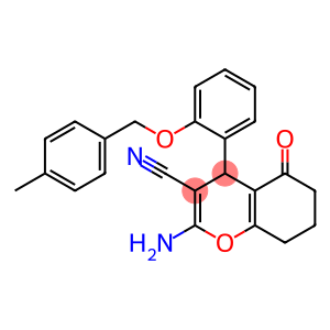 2-amino-4-{2-[(4-methylbenzyl)oxy]phenyl}-5-oxo-5,6,7,8-tetrahydro-4H-chromene-3-carbonitrile