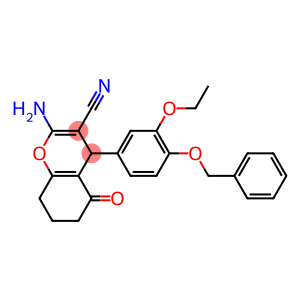 2-amino-4-[4-(benzyloxy)-3-ethoxyphenyl]-5-oxo-5,6,7,8-tetrahydro-4H-chromene-3-carbonitrile