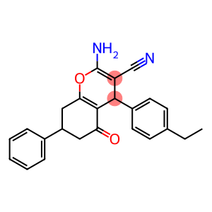 2-amino-4-(4-ethylphenyl)-5-oxo-7-phenyl-5,6,7,8-tetrahydro-4H-chromene-3-carbonitrile