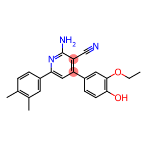 2-amino-6-(3,4-dimethylphenyl)-4-(3-ethoxy-4-hydroxyphenyl)nicotinonitrile