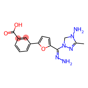 3-{5-[2-(4-amino-5-methyl-4H-1,2,4-triazol-3-yl)carbohydrazonoyl]-2-furyl}benzoic acid