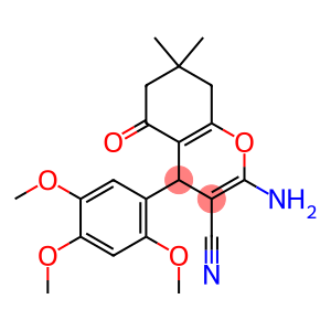 2-amino-7,7-dimethyl-5-oxo-4-[2,4,5-tris(methyloxy)phenyl]-5,6,7,8-tetrahydro-4H-chromene-3-carbonitrile