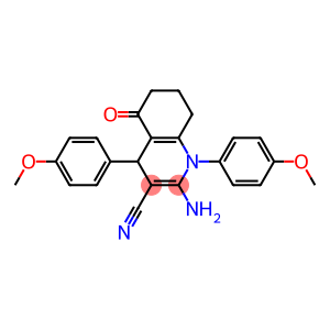 2-amino-1,4-bis(4-methoxyphenyl)-5-oxo-1,4,5,6,7,8-hexahydro-3-quinolinecarbonitrile