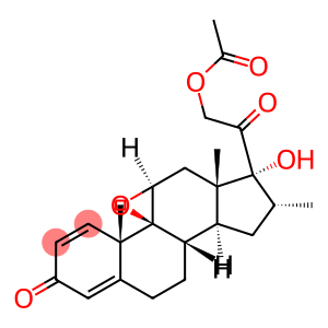 16alpha-methyl 9beta,11beta-epoxy 17alpha,21-dihydroxypregna 1,4-diene3,20-dione-21-acetate