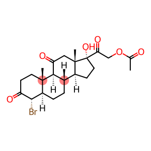 5-ALPHA-PREGNAN-4-ALPHA-BROMO-17,21-DIOL-3,11,20-TRIONE 21-ACETATE