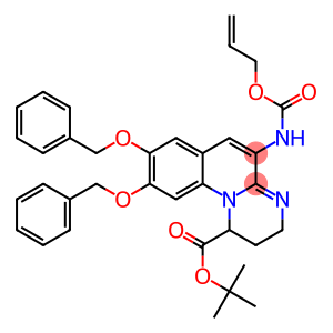 5-(Allyloxycarbonyl)amino-2,3-dihydro-8,9-bis(benzyloxy)-1H-pyrimido[1,2-a]quinoline-1-carboxylic acid tert-butyl ester