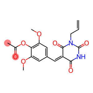 4-[(1-allyl-2,4,6-trioxotetrahydro-5(2H)-pyrimidinylidene)methyl]-2,6-dimethoxyphenyl acetate