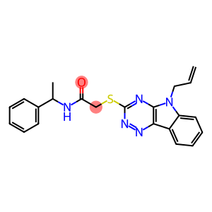 2-[(5-allyl-5H-[1,2,4]triazino[5,6-b]indol-3-yl)sulfanyl]-N-(1-phenylethyl)acetamide