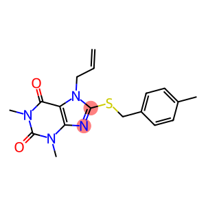 7-allyl-1,3-dimethyl-8-[(4-methylbenzyl)sulfanyl]-3,7-dihydro-1H-purine-2,6-dione