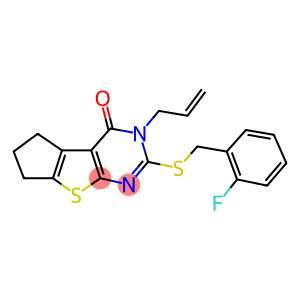 3-allyl-2-[(2-fluorobenzyl)sulfanyl]-3,5,6,7-tetrahydro-4H-cyclopenta[4,5]thieno[2,3-d]pyrimidin-4-one