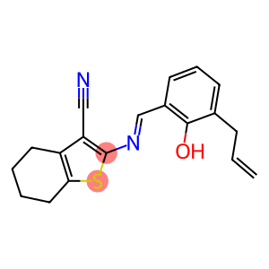 2-[(3-allyl-2-hydroxybenzylidene)amino]-4,5,6,7-tetrahydro-1-benzothiophene-3-carbonitrile