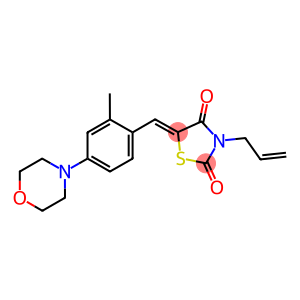 3-allyl-5-[2-methyl-4-(4-morpholinyl)benzylidene]-1,3-thiazolidine-2,4-dione