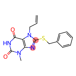 7-allyl-8-(benzylsulfanyl)-3-methyl-3,7-dihydro-1H-purine-2,6-dione