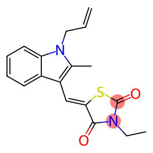 5-[(1-allyl-2-methyl-1H-indol-3-yl)methylene]-3-ethyl-1,3-thiazolidine-2,4-dione