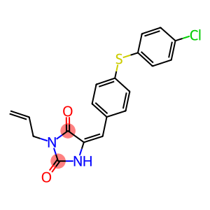 3-allyl-5-{4-[(4-chlorophenyl)sulfanyl]benzylidene}-2,4-imidazolidinedione