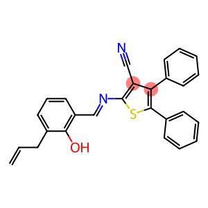 2-[(3-allyl-2-hydroxybenzylidene)amino]-4,5-diphenyl-3-thiophenecarbonitrile