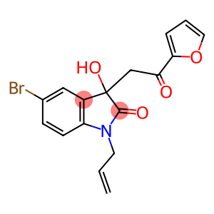 1-allyl-5-bromo-3-[2-(2-furyl)-2-oxoethyl]-3-hydroxy-1,3-dihydro-2H-indol-2-one