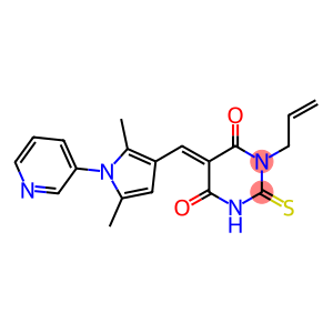 1-allyl-5-{[2,5-dimethyl-1-(3-pyridinyl)-1H-pyrrol-3-yl]methylene}-2-thioxodihydro-4,6(1H,5H)-pyrimidinedione