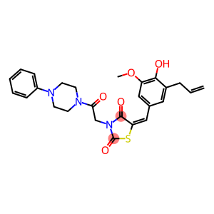 5-(3-allyl-4-hydroxy-5-methoxybenzylidene)-3-[2-oxo-2-(4-phenylpiperazin-1-yl)ethyl]-1,3-thiazolidine-2,4-dione