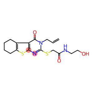 2-[(3-allyl-4-oxo-3,4,5,6,7,8-hexahydro[1]benzothieno[2,3-d]pyrimidin-2-yl)sulfanyl]-N-(2-hydroxyethyl)acetamide