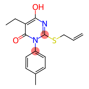 2-(ALLYLTHIO)-5-ETHYL-6-HYDROXY-3-(4-METHYLPHENYL)PYRIMIDIN-4(3H)-ONE