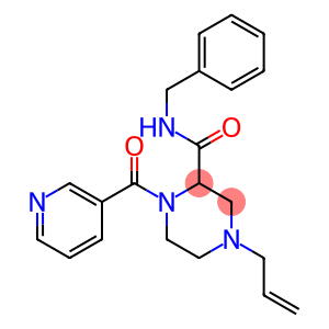 4-ALLYL-N-BENZYL-1-(PYRIDIN-3-YLCARBONYL)PIPERAZINE-2-CARBOXAMIDE