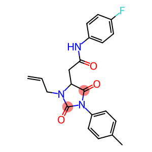 2-[3-ALLYL-1-(4-METHYLPHENYL)-2,5-DIOXOIMIDAZOLIDIN-4-YL]-N-(4-FLUOROPHENYL)ACETAMIDE