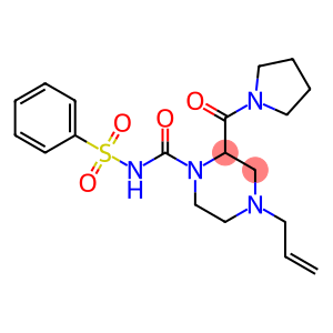 4-ALLYL-N-(PHENYLSULFONYL)-2-(PYRROLIDIN-1-YLCARBONYL)PIPERAZINE-1-CARBOXAMIDE