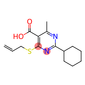 4-(allylthio)-2-cyclohexyl-6-methylpyrimidine-5-carboxylic acid