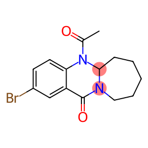 5a,6,7,8,9,10-Hexahydro-5-acetyl-2-bromoazepino[2,1-b]quinazolin-12(5H)-one