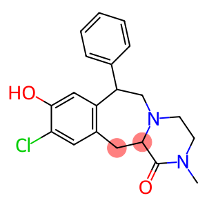 3,4,6,7,12,12a-Hexahydro-7-phenyl-2-methyl-10-chloro-9-hydroxypyrazino[2,1-b][3]benzazepin-1(2H)-one